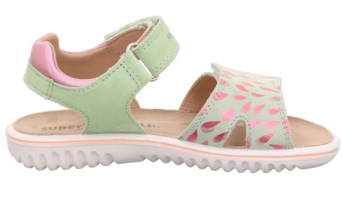 Босоножки Superfit для девочки, зелёные фото 4