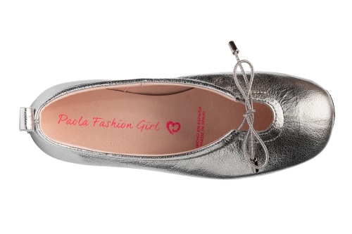 Туфли Paola для девочки, серебряные фото 4