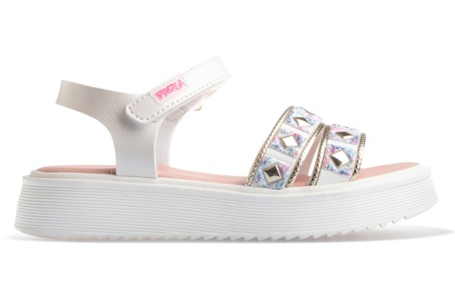 Босоножки Paola для девочки, белые фото 2