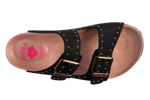 Сандалии БИО Paola для девочки, чёрные фото 4