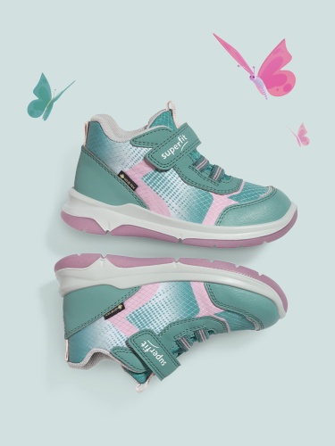 Ботинки Superfit для девочки, зелёные фото 2