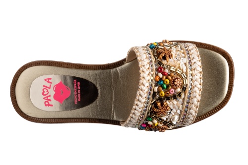 Сабо Paola для девочки, бежевые фото 4