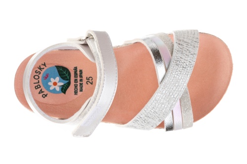 Босоножки Pablosky для девочки, белые фото 4