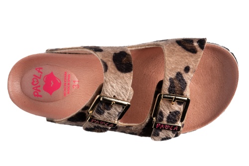 Сандалии БИО Paola для девочки, леопардовые фото 4