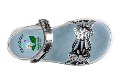 Босоножки Pablosky для девочки, серебряные фото 4