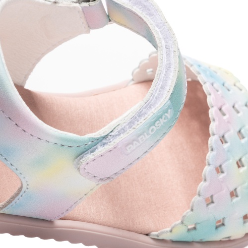 Босоножки Pablosky для девочки, белые фото 7