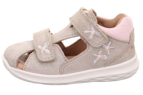 Босоножки Superfit для девочки, бежевые фото 2
