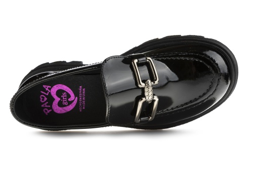 Лоферы PAOLA для девочки, чёрные фото 3