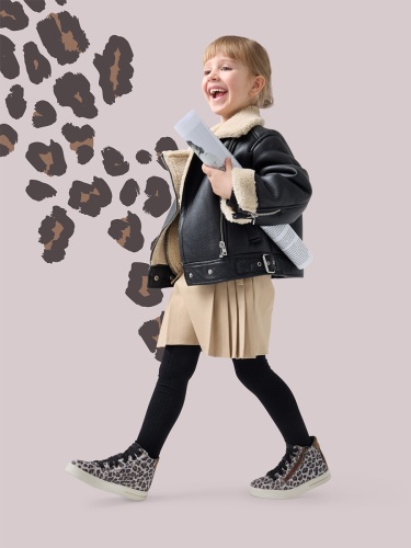 Ботинки SUPERFIT для девочки, леопардовые фото 2